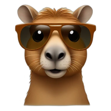 capibara with sunglasses  sticker