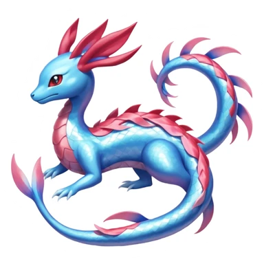 Hydro-elemental Salamence-Milotic-Sylveon-Fakémon-fusion (full body) sticker