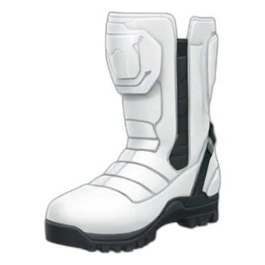 futuristic white Phantom squad Infiltration armored boots sticker