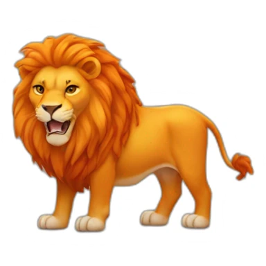 Orange lion holding osborne bull sticker