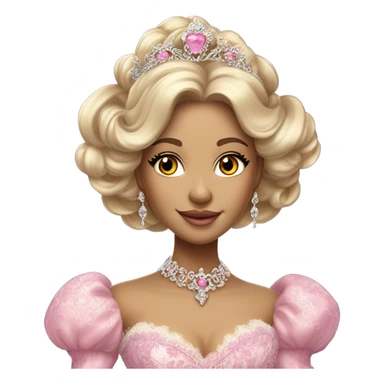 Rococo pink princess sticker
