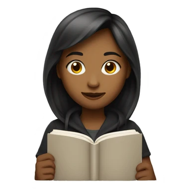Girl with open book sticker