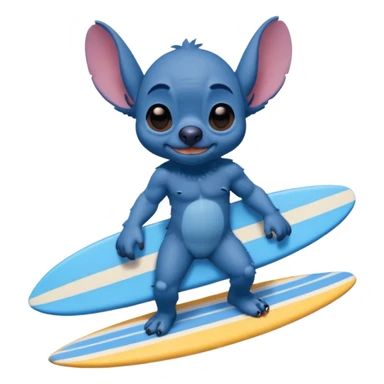 Stitch walking on the beach sticker