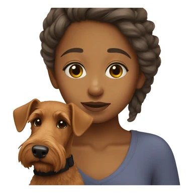 girl with welsh terrier sticker