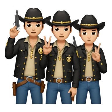 Norteño gang with numbers 14, hand gang signs and guns sticker