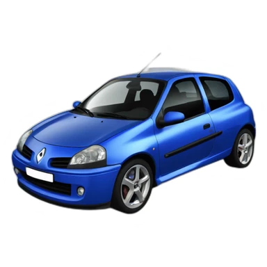 renault clio 2 renault sport blue sticker