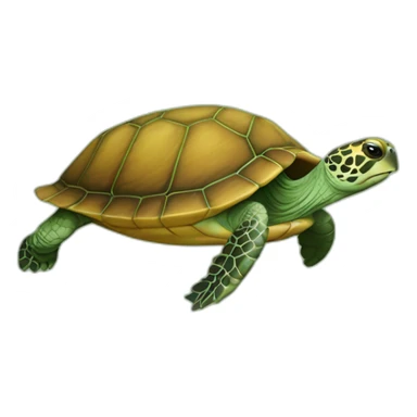 Tortue sur un écureuil sticker