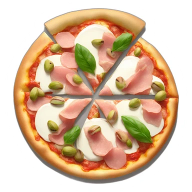 Pizza with burrata, mortadella and pistachios sticker