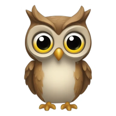 a cut owl wearing dress sticker