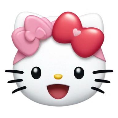 Hello kitty with heart eyes sticker