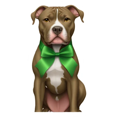 Green ribbon on tan Pitbull just head no body sticker