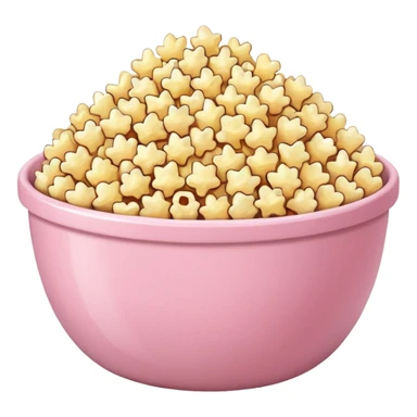 Light pink bowl with popcorn in it sticker