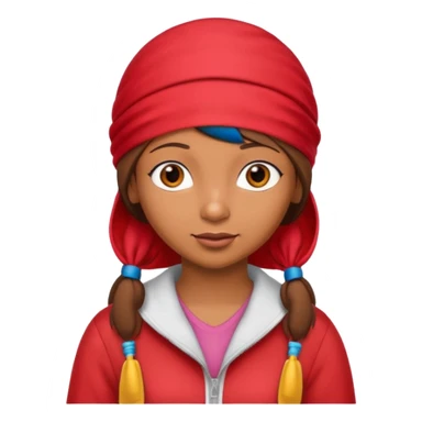i want an emoji that shows dora the explorer with a red durag on, and next to her there are word that spell SYBAU sticker