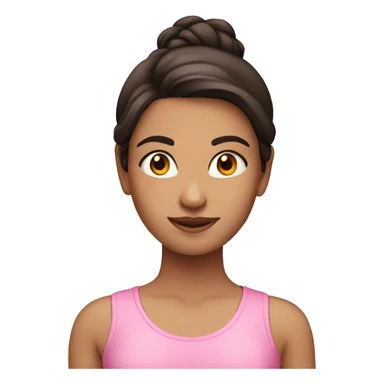 A brunette girl with pink top sticker