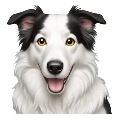 white border collie  sticker