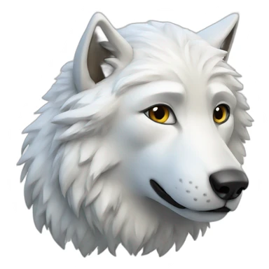 Loup blanc sticker