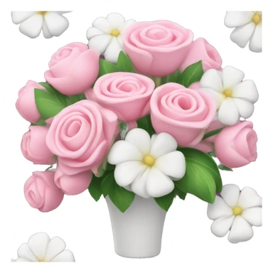 pink and white bouquet of ￼flowers  sticker