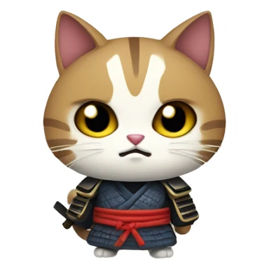 samurai cat sticker