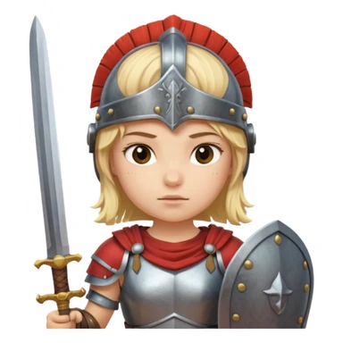 Roman warrior blond girl sticker