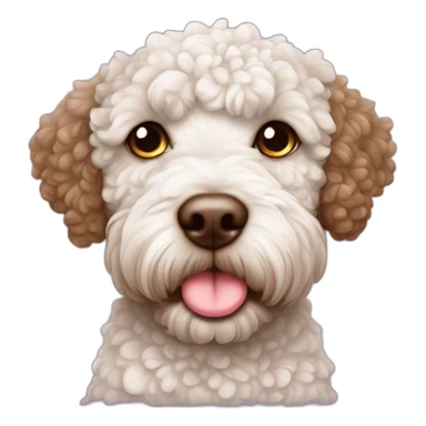 A Lagotto Romagnolo with hearts in his eyes, in love sticker