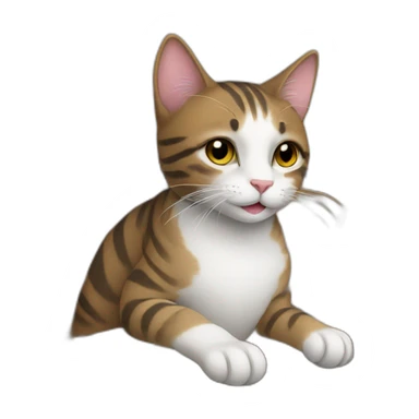 Cat playing piano sticker