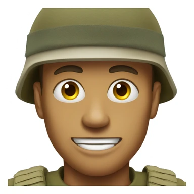 Soldier with crazy eyes  sticker