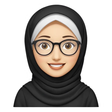 tech hijabie with glasses sticker