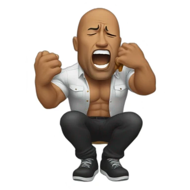 the rock is vomiting sticker