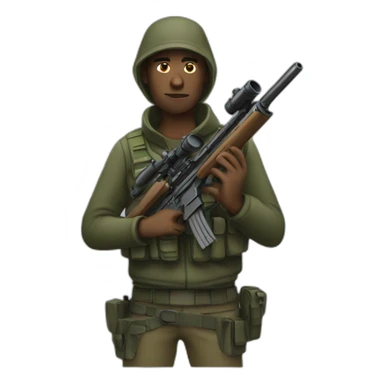 sniper with a rifle sticker