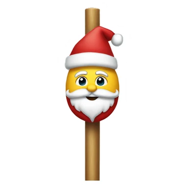 santa on a pole sticker