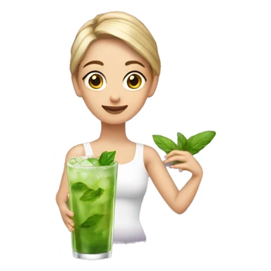 una bailarina con mojito en mano sticker