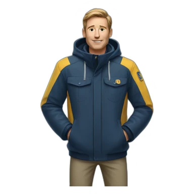 person with newmont jacket sticker