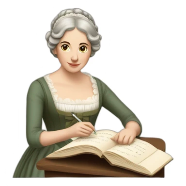 jane austen writing book sticker