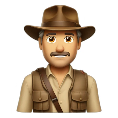 Indiana jones sur un crabe sticker