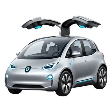 big Modern autonomous electric car sticker
