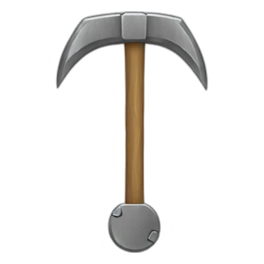 Pickaxe chain coin sticker