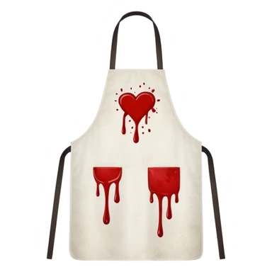 Apron with blood stains sticker