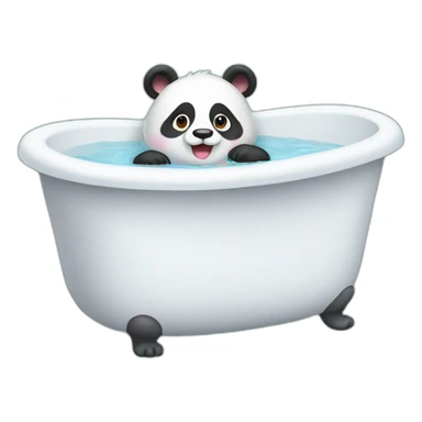 Panda in bathtube sticker