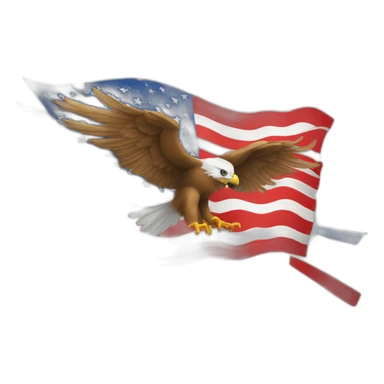 aguila americana con los colores de la bandera americana sticker