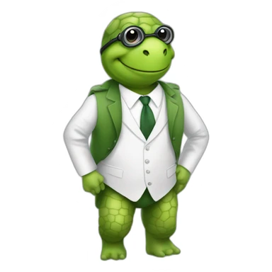 François Hollande in a turtle suit sticker