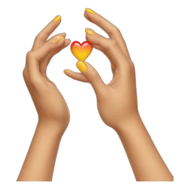 Coeur Deux mains sticker