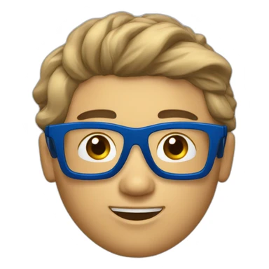 Un jeune homme avec les cheveux bleus et des lunettes de ski sticker