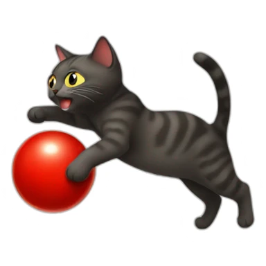 cat catching red dot sticker