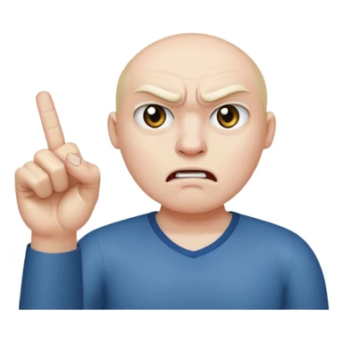 scary person holding middle finger sticker