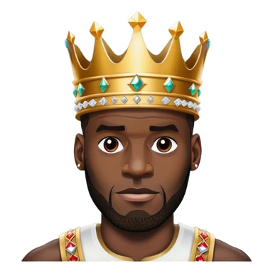 LeBron James with crown sticker