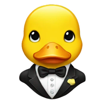 Yellow duck in tuxedo sticker