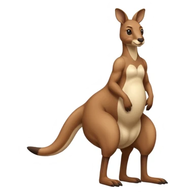 Kangaroo balancing on its tail sticker