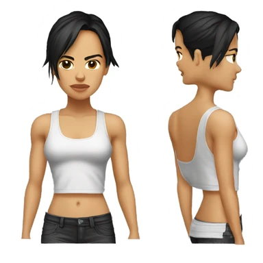 michelle rodriguez serious wearing tank top sticker