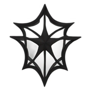 Pentagrama de color negro sticker