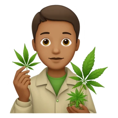 Men smock weed sticker